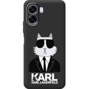 Чорний чохол BoxFace OPPO A6x Cat in Black