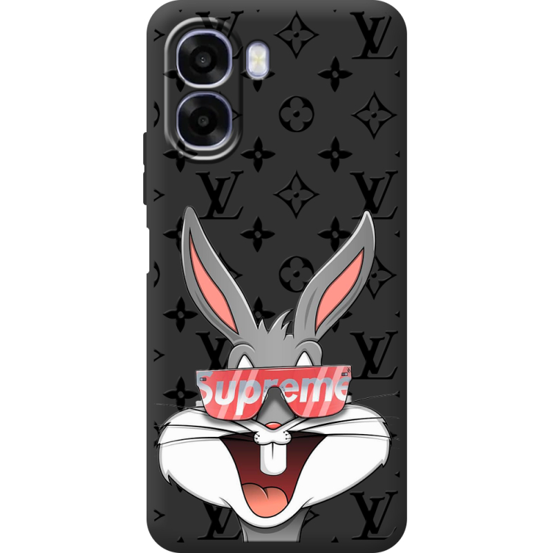 Чорний чохол BoxFace OPPO A6x looney bunny
