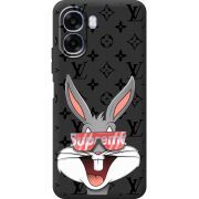 Чорний чохол BoxFace OPPO A6x looney bunny