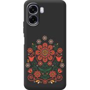 Чорний чохол BoxFace OPPO A6x Ukrainian Ornament