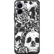 Чорний чохол BoxFace OPPO A6x Skull and Roses