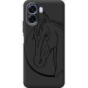 Чорний чохол BoxFace OPPO A6x Horse