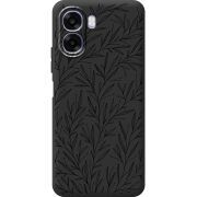 Чорний чохол BoxFace OPPO A6x Leaves