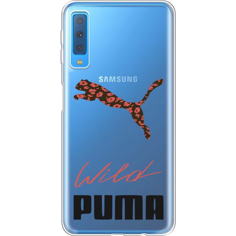 Прозрачный чехол Uprint Samsung A750 Galaxy A7 2018 Wild Cat