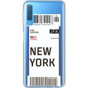 Прозрачный чехол Uprint Samsung A750 Galaxy A7 2018 Ticket New York