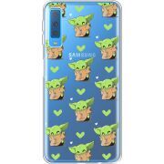 Прозрачный чехол Uprint Samsung A750 Galaxy A7 2018 Pattern Baby Yoda