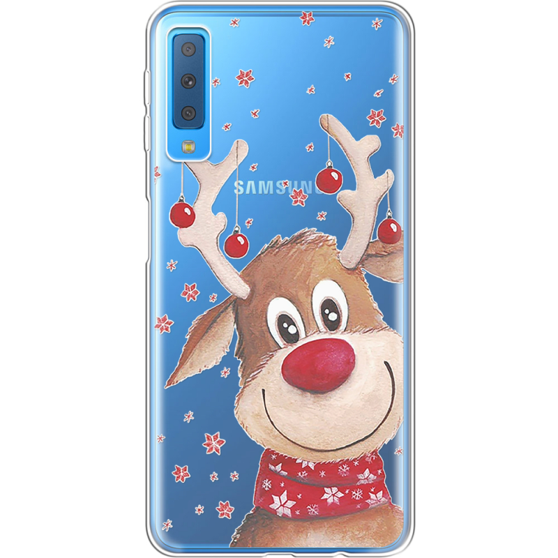 Прозрачный чехол Uprint Samsung A750 Galaxy A7 2018 Winter Deer