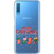 Прозрачный чехол Uprint Samsung A750 Galaxy A7 2018 Merry Christmas