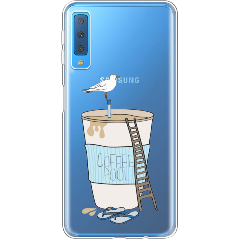 Прозрачный чехол Uprint Samsung A750 Galaxy A7 2018 Segull in Cofee Pool