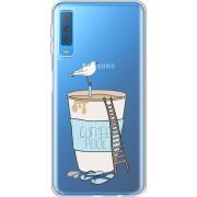 Прозрачный чехол Uprint Samsung A750 Galaxy A7 2018 Segull in Cofee Pool