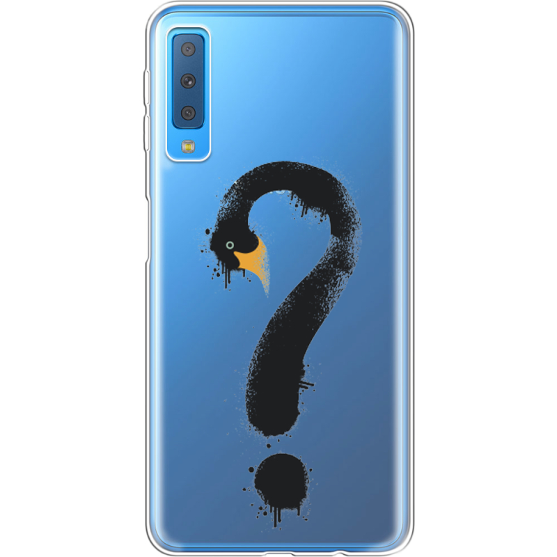 Прозрачный чехол Uprint Samsung A750 Galaxy A7 2018 Swan question
