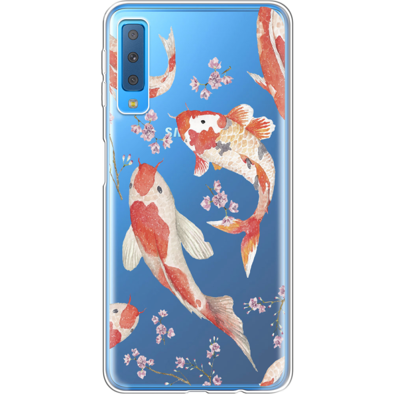 Прозрачный чехол Uprint Samsung A750 Galaxy A7 2018 Japanese Koi Fish