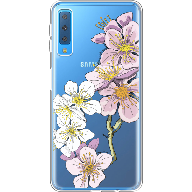 Прозрачный чехол Uprint Samsung A750 Galaxy A7 2018 Cherry Blossom