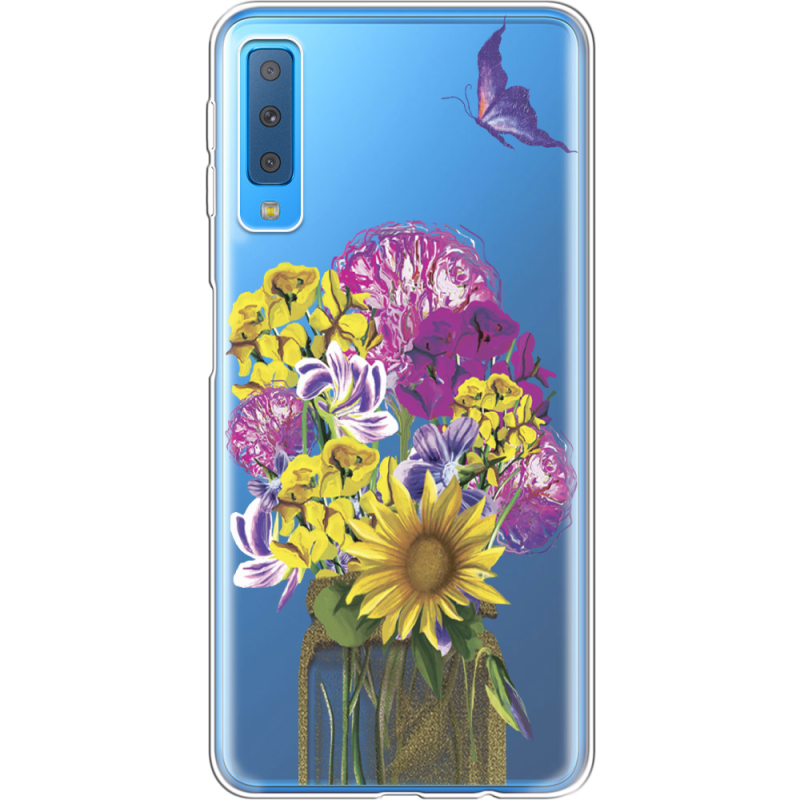 Прозрачный чехол Uprint Samsung A750 Galaxy A7 2018 My Bouquet