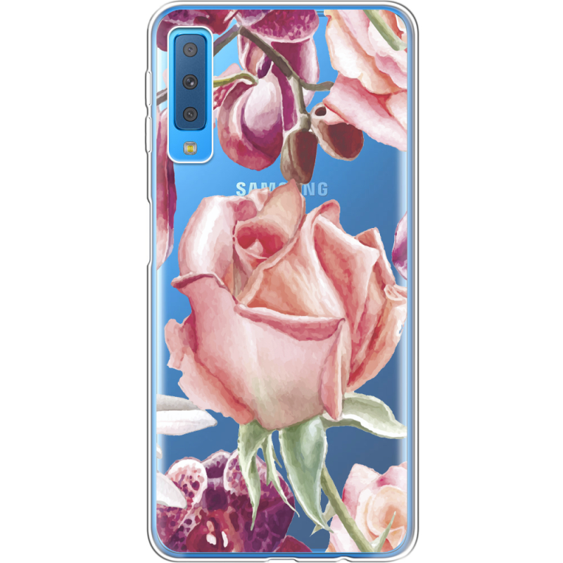 Прозрачный чехол Uprint Samsung A750 Galaxy A7 2018 Rose