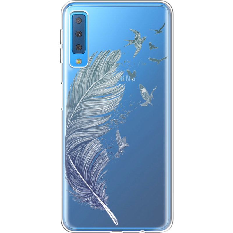 Прозрачный чехол Uprint Samsung A750 Galaxy A7 2018 Feather