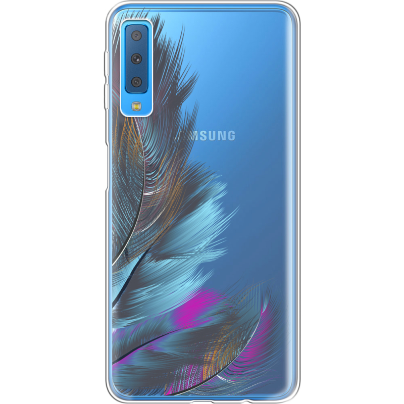 Прозрачный чехол Uprint Samsung A750 Galaxy A7 2018 Feathers