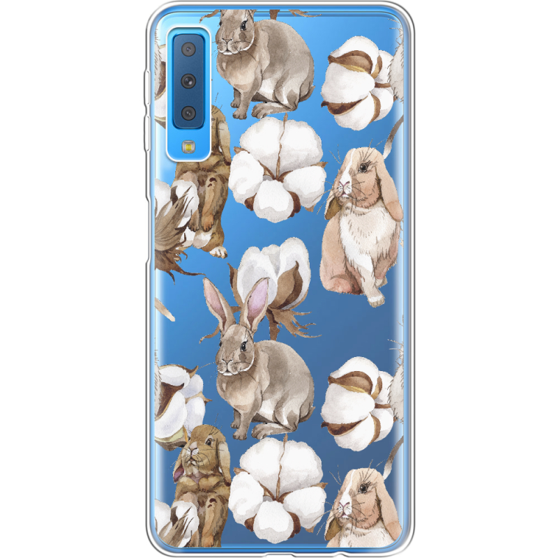 Прозрачный чехол Uprint Samsung A750 Galaxy A7 2018 Cotton and Rabbits