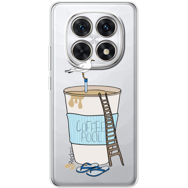 Прозорий чохол BoxFace Xiaomi Redmi Note 15 4G Segull in Cofee Pool