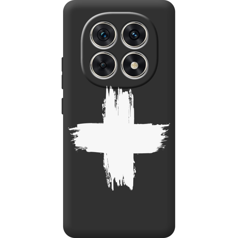 Чорний чохол BoxFace Xiaomi Redmi Note 15 4G Білий хрест ЗСУ