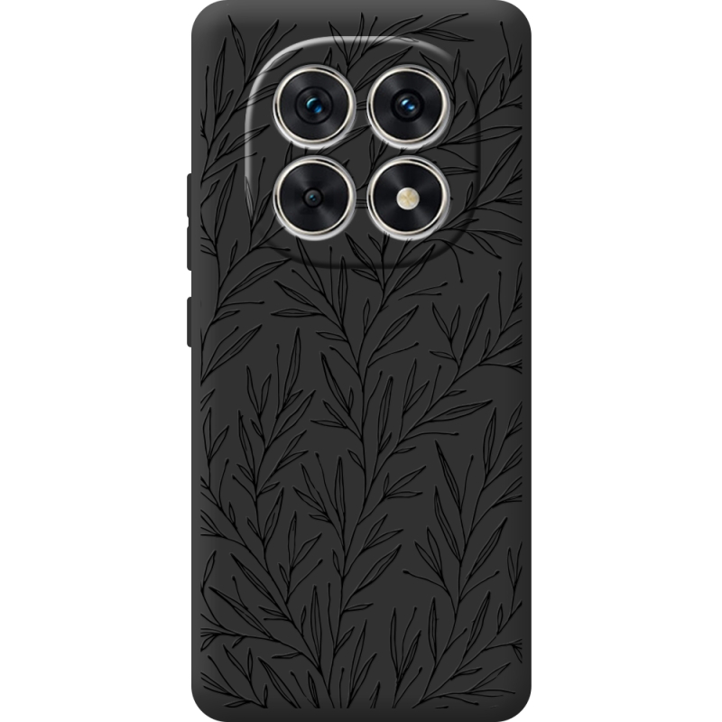 Чорний чохол BoxFace Xiaomi Redmi Note 15 4G Leaves