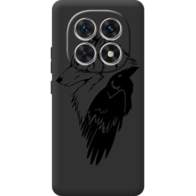 Чорний чохол BoxFace Xiaomi Redmi Note 15 4G Wolf and Raven