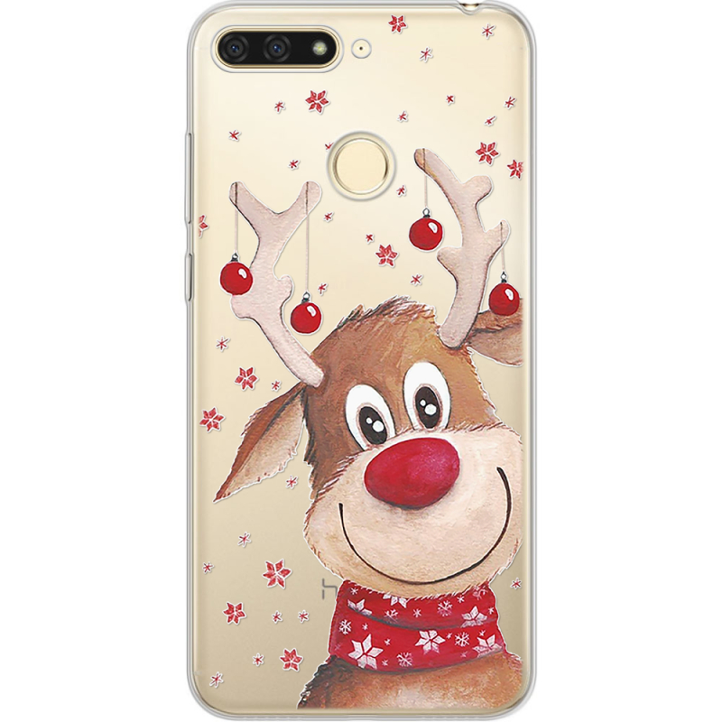 Прозрачный чехол Uprint Honor 7C Winter Deer