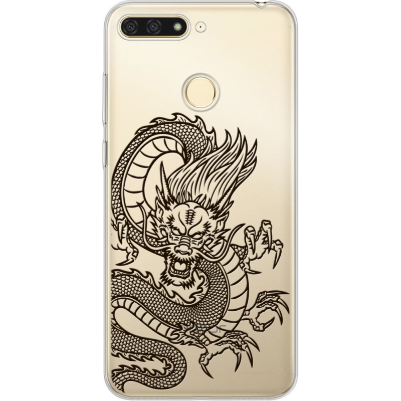 Прозрачный чехол Uprint Honor 7C Chinese Dragon