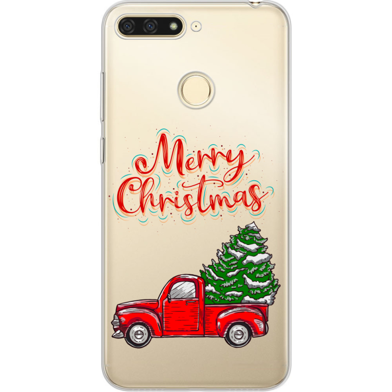 Прозрачный чехол Uprint Honor 7C Holiday Car