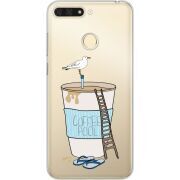 Прозрачный чехол Uprint Honor 7C Segull in Cofee Pool