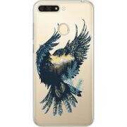 Прозрачный чехол Uprint Honor 7C Eagle