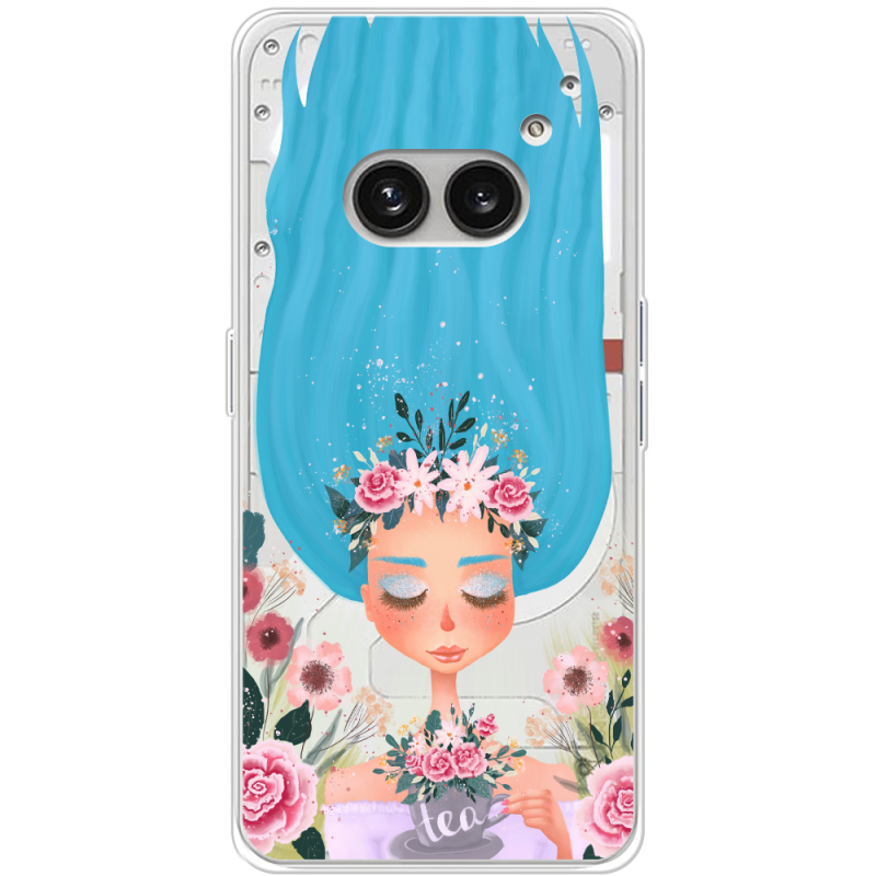 Прозрачный чехол BoxFace Nothing Phone (2a) Plus Blue Hair
