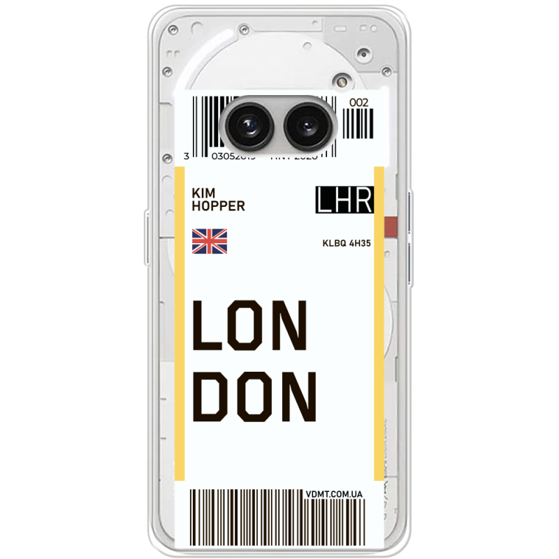 Прозрачный чехол BoxFace Nothing Phone (2a) Plus Ticket London