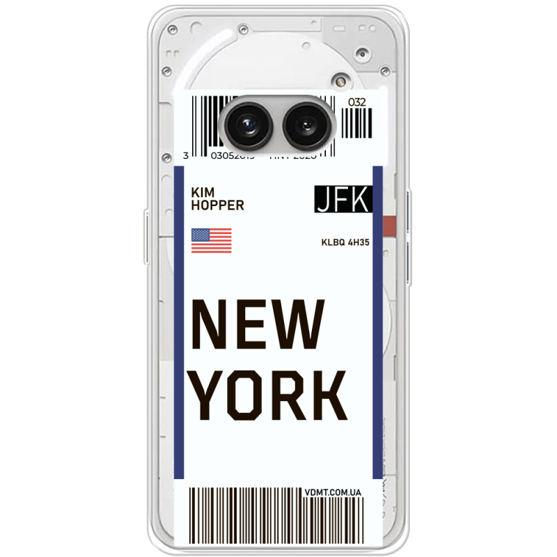 Прозрачный чехол BoxFace Nothing Phone (2a) Plus Ticket New York