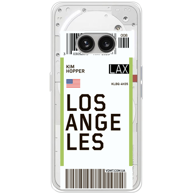 Прозрачный чехол BoxFace Nothing Phone (2a) Plus Ticket Los Angeles