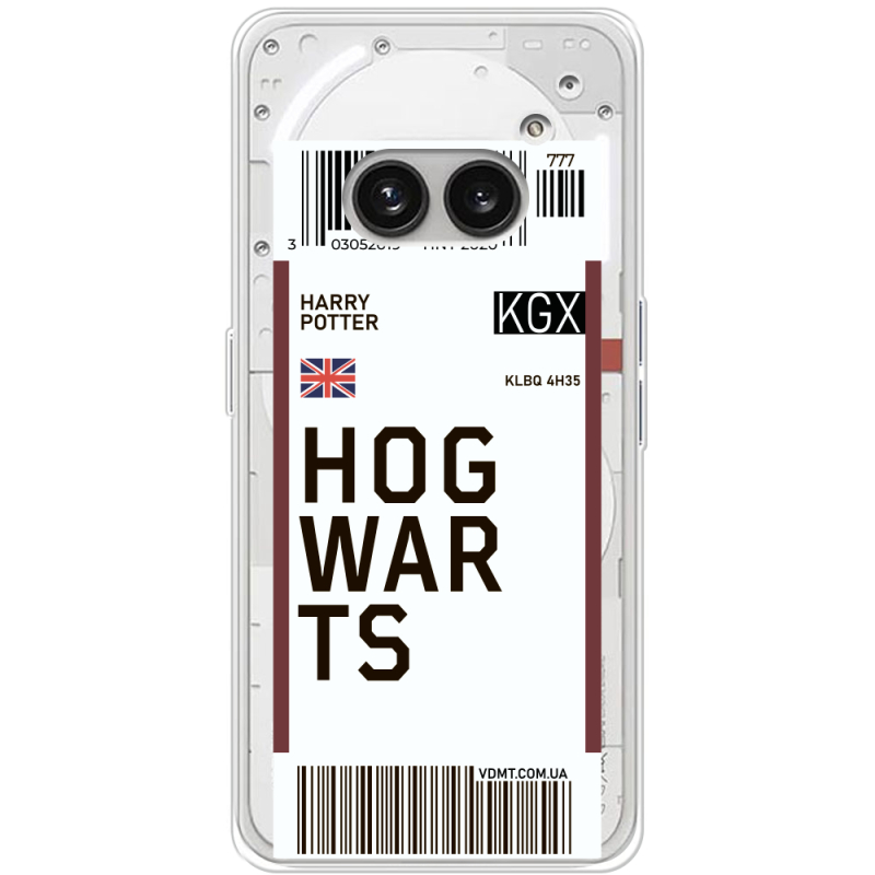 Прозрачный чехол BoxFace Nothing Phone (2a) Plus Ticket Hogwarts