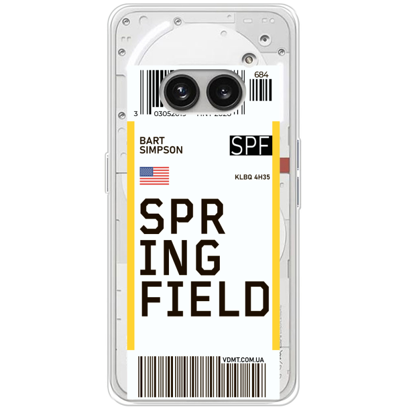 Прозрачный чехол BoxFace Nothing Phone (2a) Plus Ticket Springfield