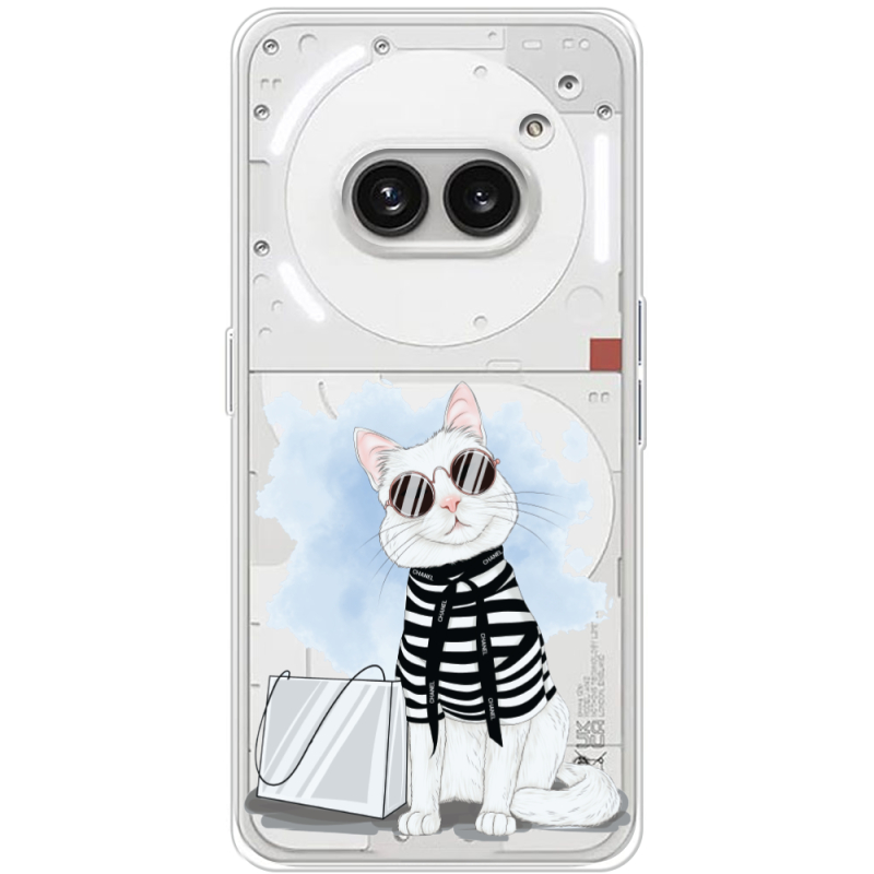 Прозрачный чехол BoxFace Nothing Phone (2a) Plus Cat Style