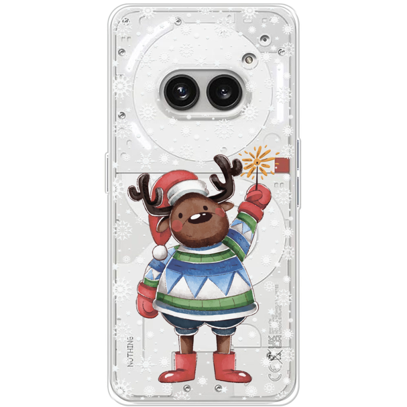 Прозрачный чехол BoxFace Nothing Phone (2a) Plus Christmas Deer with Snow
