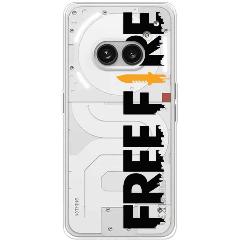Прозрачный чехол BoxFace Nothing Phone (2a) Plus Free Fire Black Logo