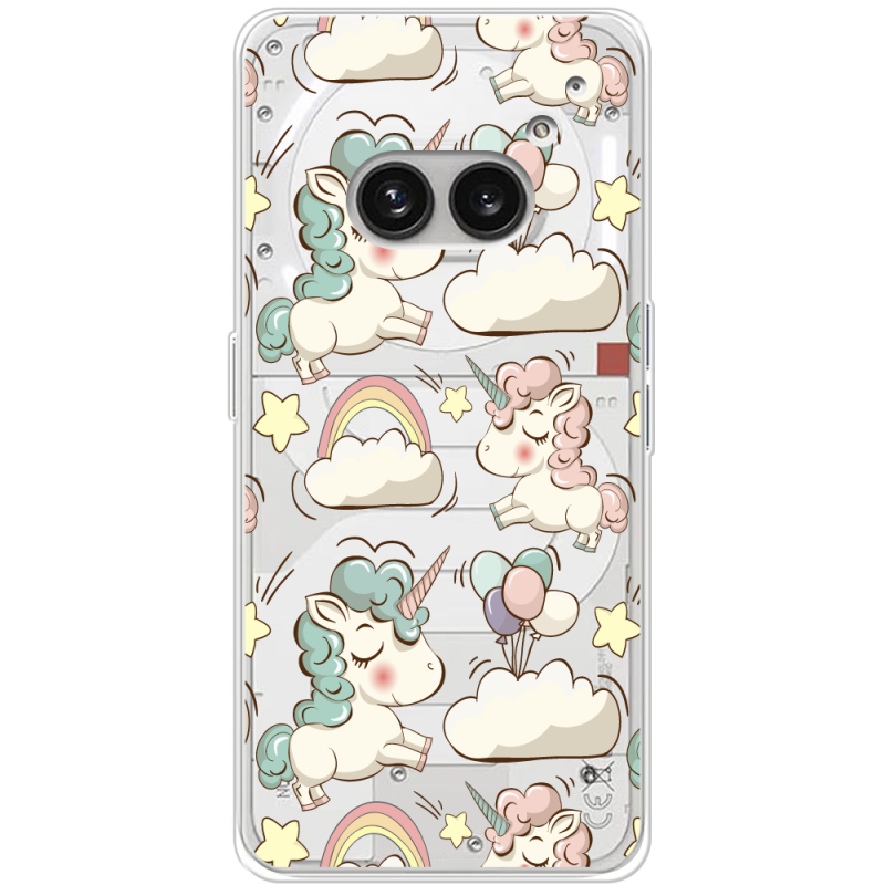 Прозрачный чехол BoxFace Nothing Phone (2a) Plus Unicorns
