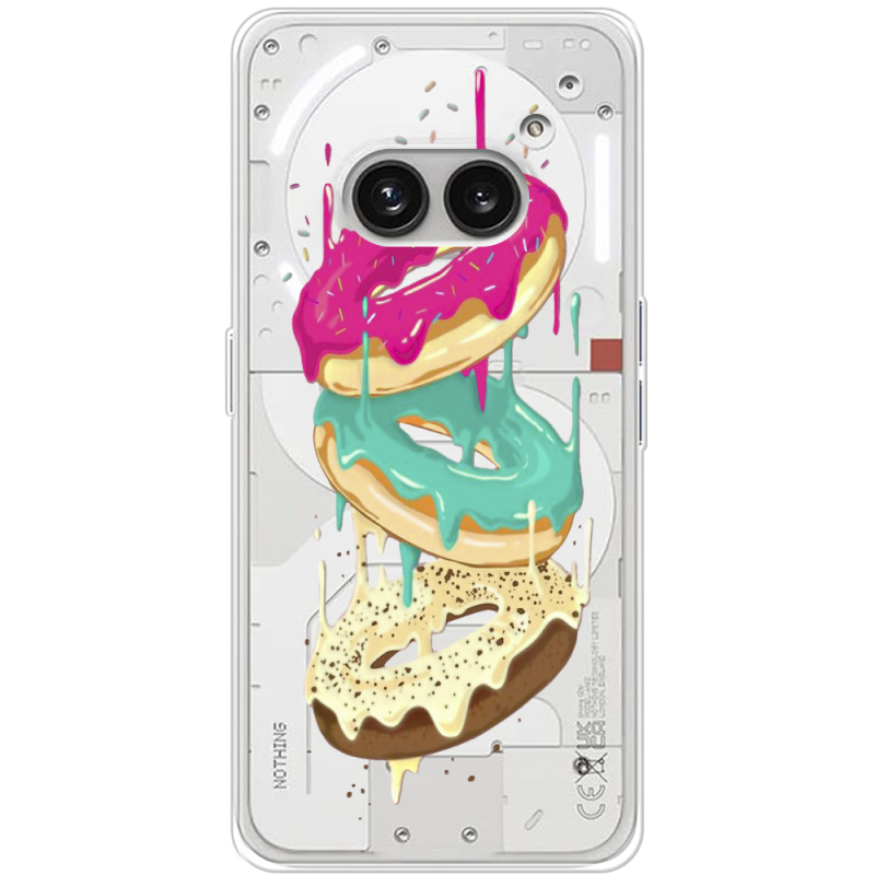 Прозрачный чехол BoxFace Nothing Phone (2a) Plus Donuts