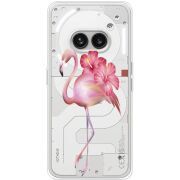 Прозрачный чехол BoxFace Nothing Phone (2a) Plus Floral Flamingo