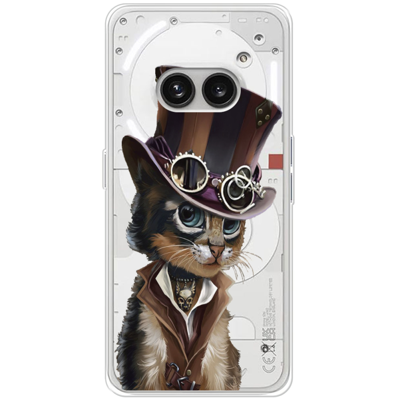 Прозрачный чехол BoxFace Nothing Phone (2a) Plus Steampunk Cat