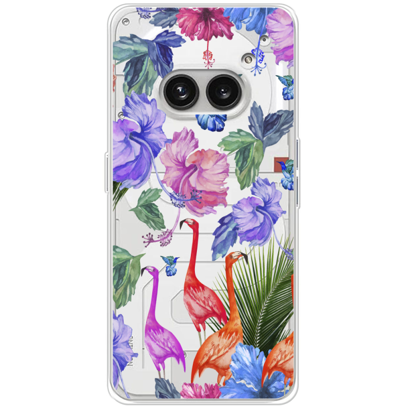 Прозрачный чехол BoxFace Nothing Phone (2a) Plus Flamingo