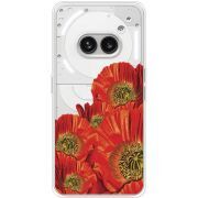 Прозрачный чехол BoxFace Nothing Phone (2a) Plus Red Poppies