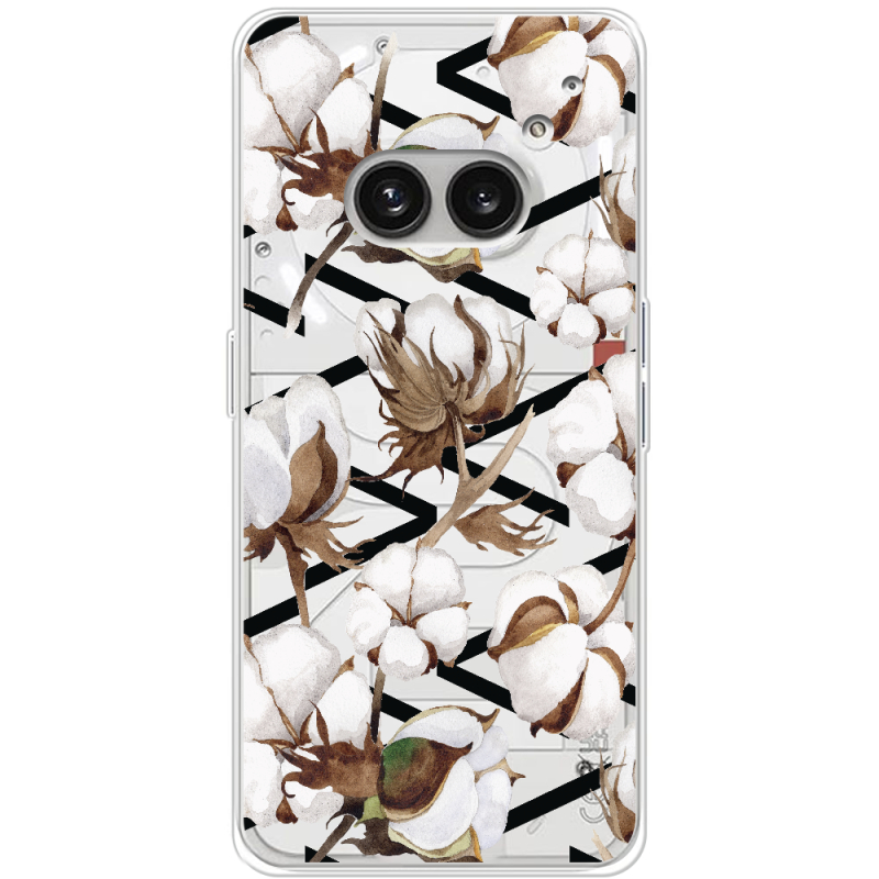 Прозрачный чехол BoxFace Nothing Phone (2a) Plus Cotton flowers