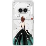 Чехол со стразами Nothing Phone (2a) Plus Girl in the green dress