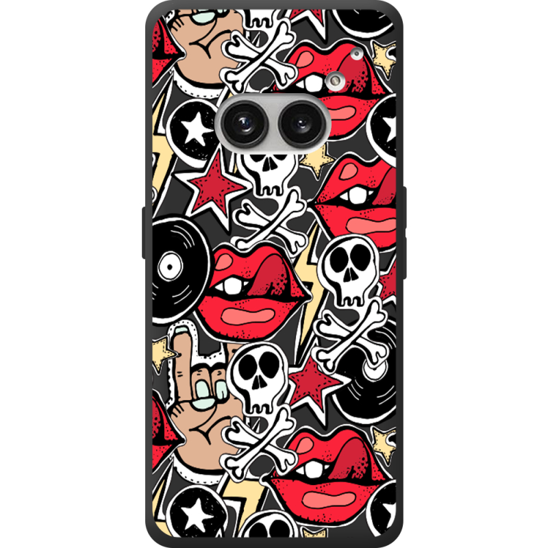 Черный чехол BoxFace Nothing Phone (2a) Plus Rock Graffiti