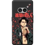 Черный чехол BoxFace Nothing Phone (2a) Plus Атака Титанов Леви